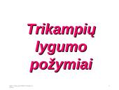 Trikampių lygumo ir panašumo požymiai  4 puslapis