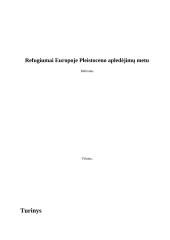Refugiumai Europoje Pleistoceno apledėjimų metu