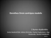 Dorothea Orem savirūpos modelis 