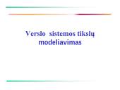 Verslo sistemos tikslų modeliavimas