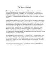 Movie "The Hunger Games"