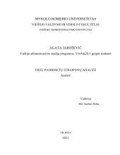 Trijų pasirinktų straipsnių analizė
