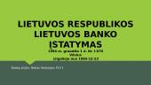 Lietuvos Respublikos Lietuvos Banko įstatymas