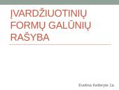 Įvardžiuotinių formų galūnių rašyba