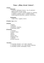 Pamokos planas: "Mūsų tėvynė Lietuva"