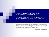 Olimpizmas ir Antikos sportas