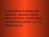 Stumbro paveikslas Mikalojaus Husoviano kūrinyje ,,Giesmė apie stumbro išvaizdą, žiaurumą ir medžioklę’’ 9 puslapis