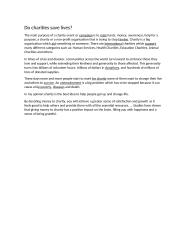 Do charities save lives?