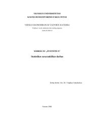Darbas su "Statistica"