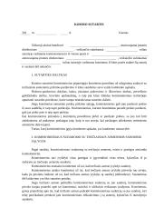 Komiso sutarties šablonas