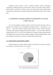 Akademinio jaunimo darbinė ir finansinė situacija 13 puslapis