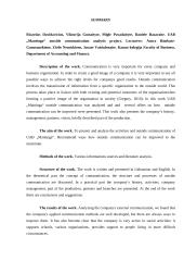 UAB „Mantinga“ įmonės išorinės komunikacijos analizė  3 puslapis