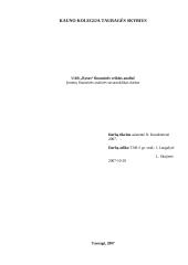 Finansinės veiklos analizė: siuvimo įmonė UAB "Rytas"