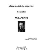 Maironis. Biografija. Kūryba. 1 puslapis