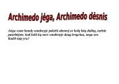 Archimedo jėga, Archimedo dėsnis
