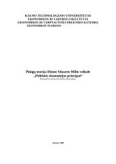Pinigų teorija. Džonas Stiuartas Milis (John Stuart Mill)
