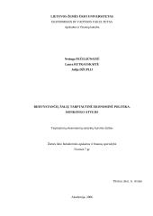 Besivystančių šalių tarptautinė ekonominė politika
