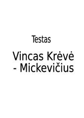 Vincas Krėvė-Mickevičius (testas su atsakymais) 4 puslapis