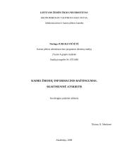 Kaimo žmonių informacinis raštingumas. Skaitmeninė atskirtis 1 puslapis