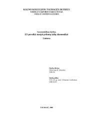 Europos Sąjungos (ES) poveikis naujai priimtų šalių ekonomikai
