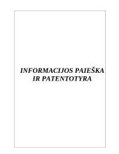 Informacijos paieška ir patentotyra