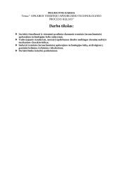 Apkabos terminio apdorojimo technologinio proceso kelias