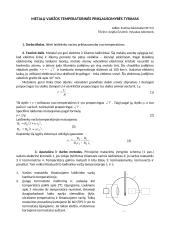 Tiriamojo metalo varžos temperatūrinės priklausomybės nustatymas
