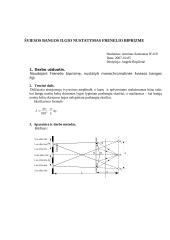 Monochromatinės šviesos bangos ilgio nustatymas naudojantis Frenelio biprizme