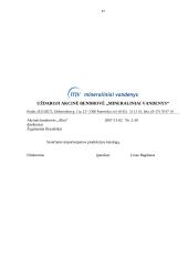 Charakteristika ir veiklos dokumentai: UAB "Mineraliniai vandenys" 17 puslapis