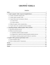 Grupinė veikla, kaip efektyvių sprendimų prielaida