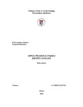 Įmonės analizė: "Apple pramogų parkas"