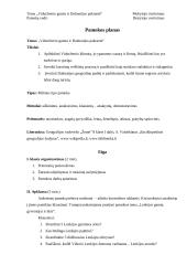 Geografijos pamokos planas: Viduržemio gamta ir Dalmatijos pakrantė