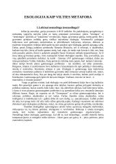 Ekologija kaip vilties metafora