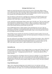 Hydrogen fuels future's cars