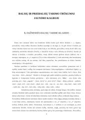 Balsių ir priebalsių tarimo trūkumai jaunimo kalboje 2 puslapis