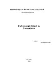 Darbo sauga dirbant su kompiuteriu