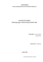 Darbuotojų saugos ir sveikatos tarnybos specialisto veikla 8 puslapis