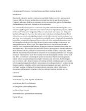 Lithuanian and Portuguese Teaching Systems and Basic teaching Methods