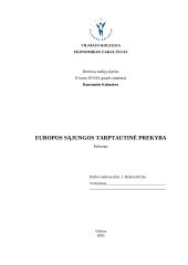 Europos Sąjungos (ES) tarptautinė prekyba