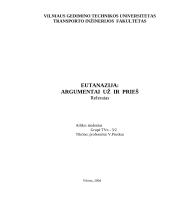 Eutanazija: argumentai už ir prieš 1 puslapis