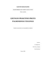 Grynasis praktinis protas