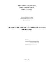 Grįžusių iš įkalinimo įstaigų asmenų integracija per mokymąsi