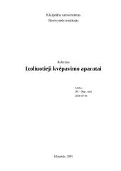 Izoliuotieji kvėpavimo aparatai