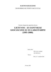 Lietuvos ir Europos Sąjungos (ES) santykiai asociacijos su Europos Sąjunga laikotarpiu (1995-2000)