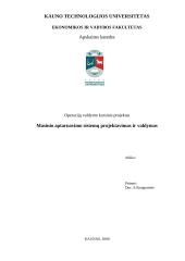Masinio aptarnavimo sistemų projektavimas ir valdymas