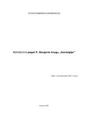 P. Bergeris ir jo knyga "Sociologija" 11 puslapis
