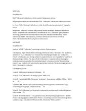 UAB “Trikotažas” rinkodaros veiklos analizė