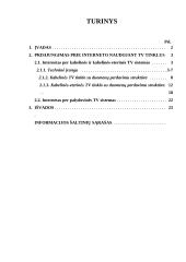 Prisijungimas prie interneto naudojant TV tinklus