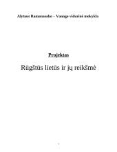 Rugstus Lietus Referatai