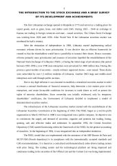 The national stock exchange of Lithuania (NSEL) 3 puslapis